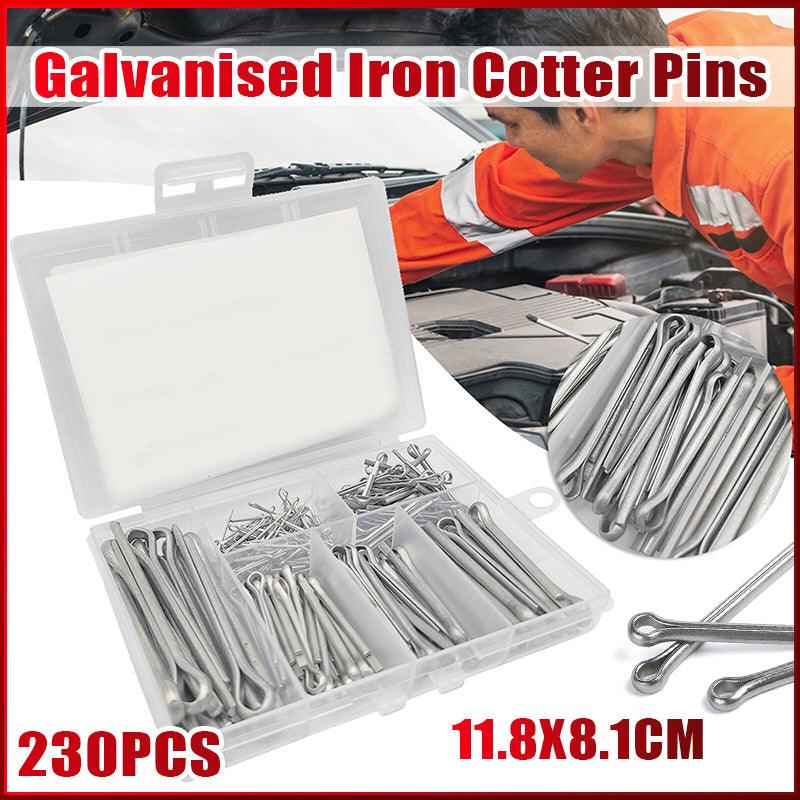 Premium 230 Piece Galvanised Cotter Pin Assortment Set