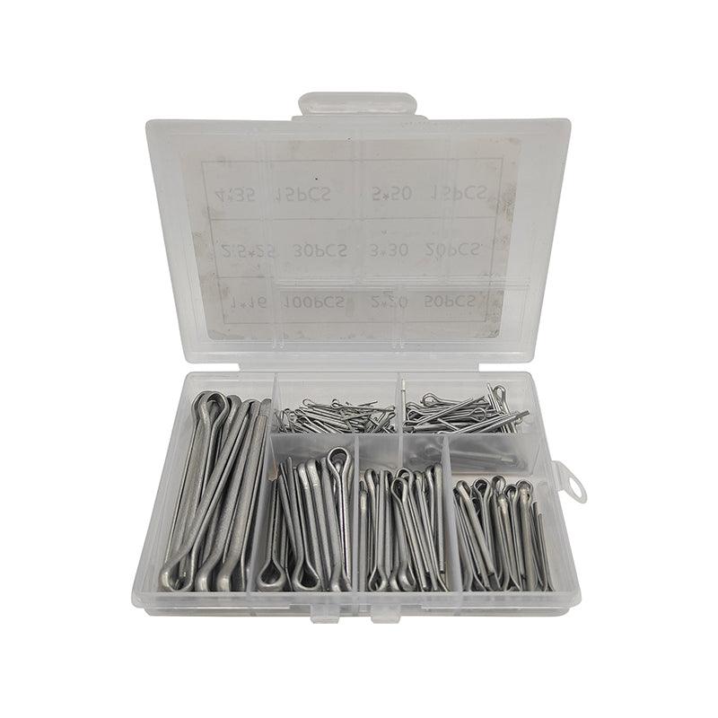Premium 230 Piece Galvanised Cotter Pin Assortment Set