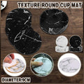Premium Marble PU Coasters – Marble Black 6 Pack with Holder