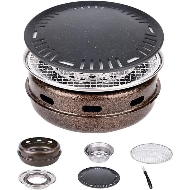 Premium Multifunctional Charcoal Korean BBQ Grill Set – 34cm