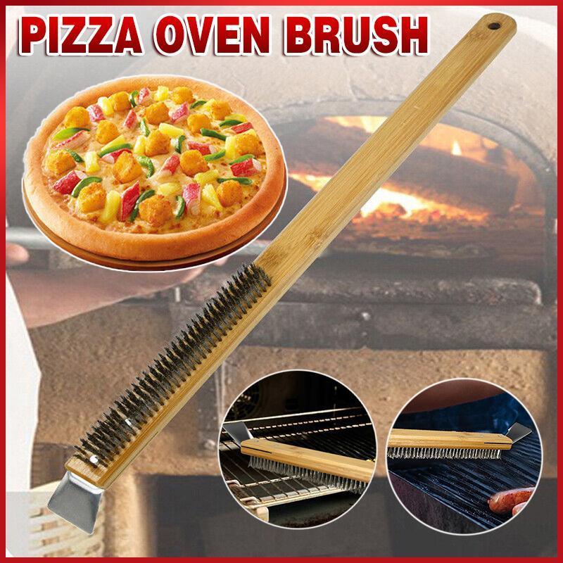 Premium Pizza Oven Brush with Scraper – 57.5cm