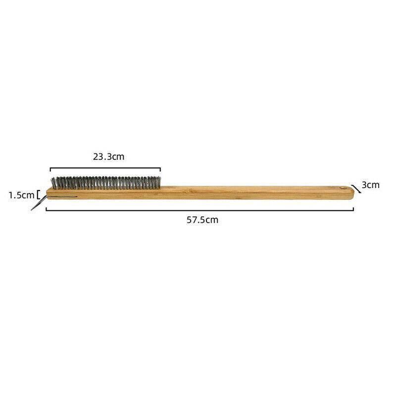 Premium Pizza Oven Brush with Scraper – 57.5cm