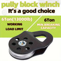 Heavy Duty Winch Pulley Snatch Block 6 Ton 13,000lbs Steel Red Accessory - SuperSaverAU - view 5