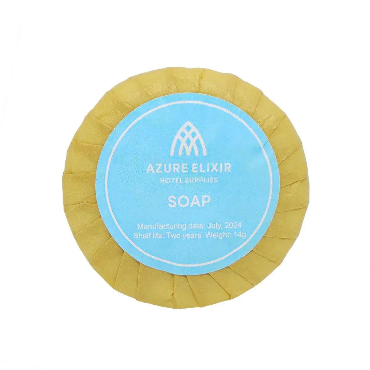 Premium 50pcs Round White Hotel Guest Soap Bars 14g Individually Wrapped