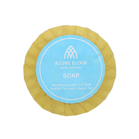 Premium 50pcs Round White Hotel Guest Soap Bars 14g Individually Wrapped
