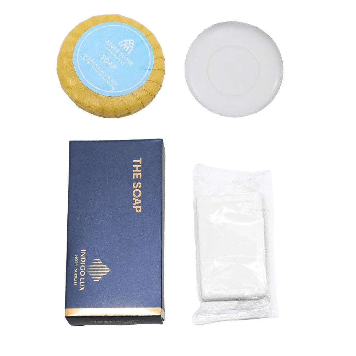 Premium 50pcs Round White Hotel Guest Soap Bars 14g Individually Wrapped