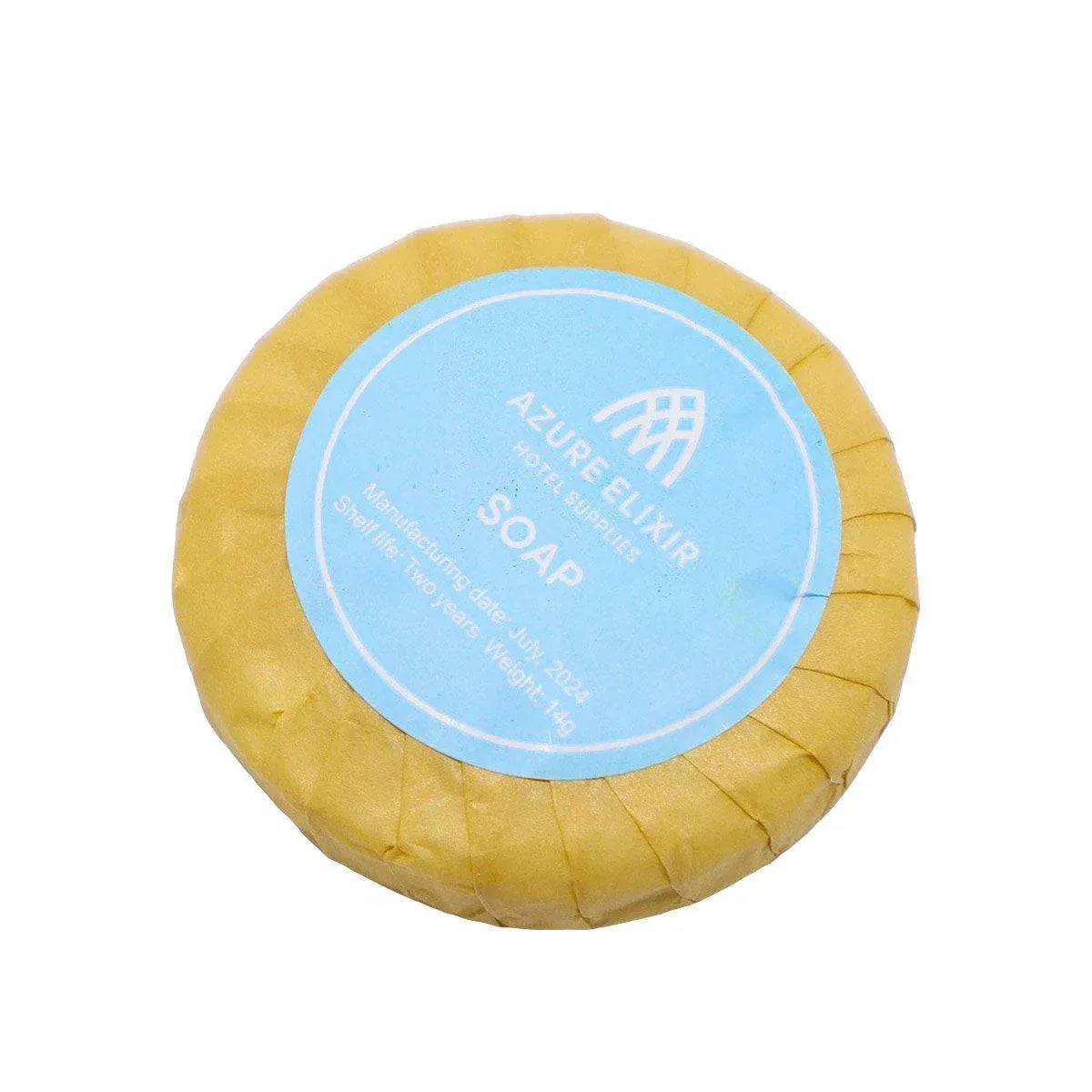 Premium 50pcs Round White Hotel Guest Soap Bars 14g Individually Wrapped