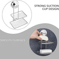 Premium Shower Soap Holder - Stainless Steel Suction Cup Bathroom Basket - Double Layer - SuperSaverAU - view 4