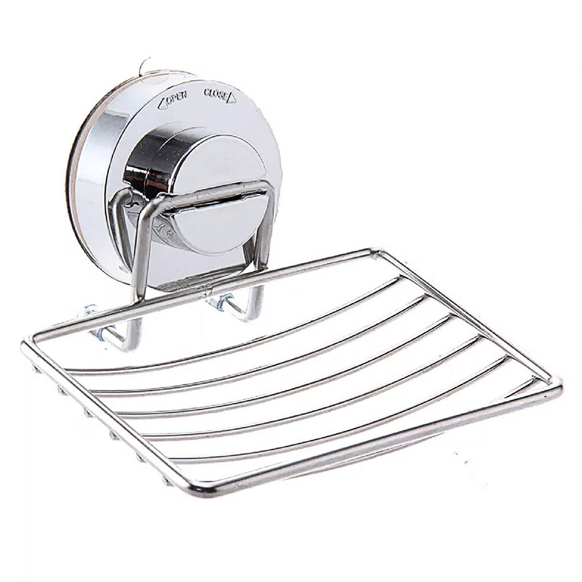 Premium Shower Soap Holder - Stainless Steel Suction Cup Bathroom Basket - Double Layer