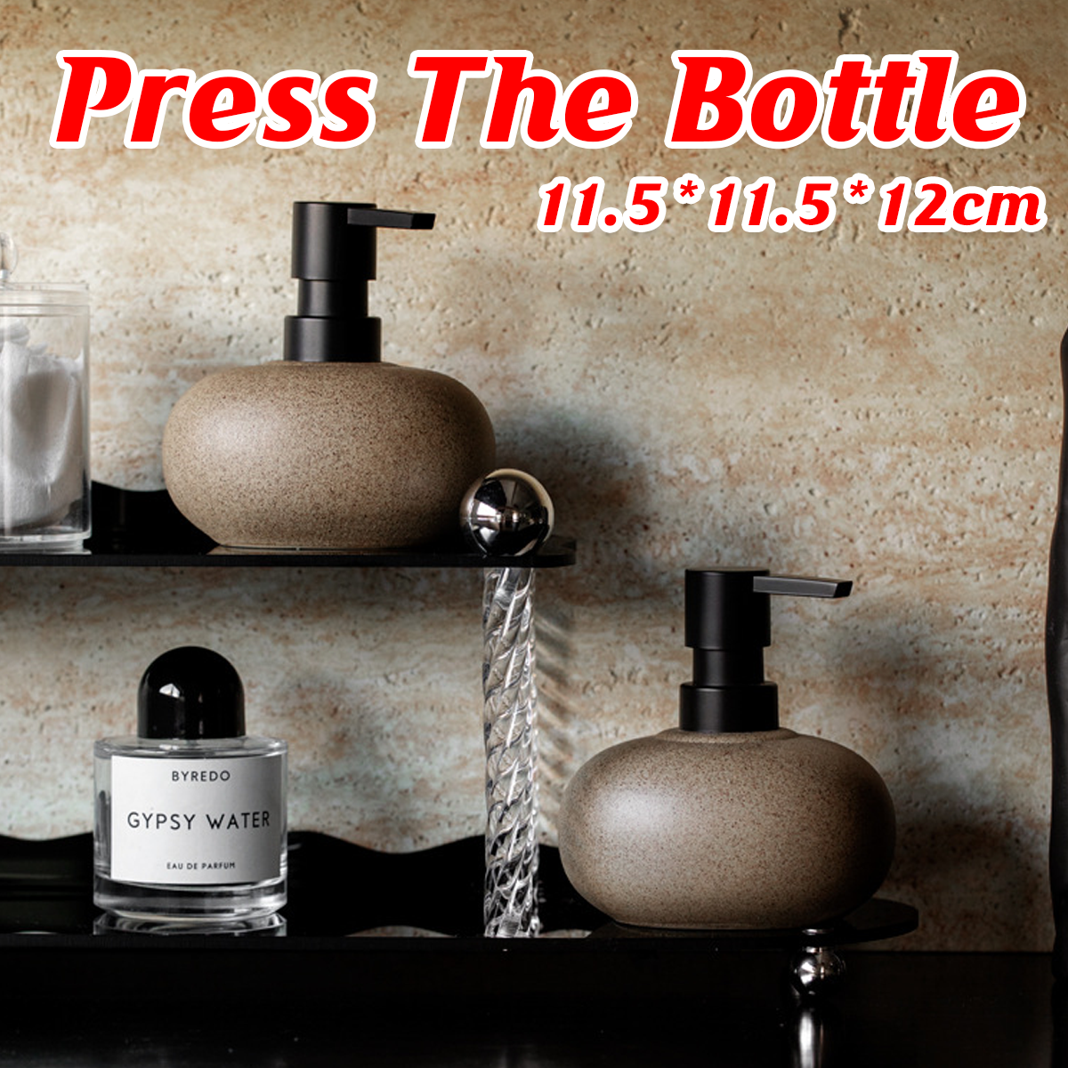 Premium Ceramic Pump Bottle – Matte Black Pump