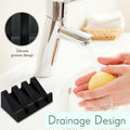 Premium 2 Pack White Silicone Soap Dish Holder Non Slip Draining Tray