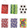 30PCS Fashion Ball Kraft Paper Gift Bag Festivals gift tote bag Party Favor Bag - Soccer-30pcs - SuperSaverAU - view 1