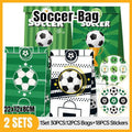 Fashion Football Sport Gift Bags Green Kraft Paper Sticker Set Party Favor Bags - 2sets-LB153 - SuperSaverAU - view 1