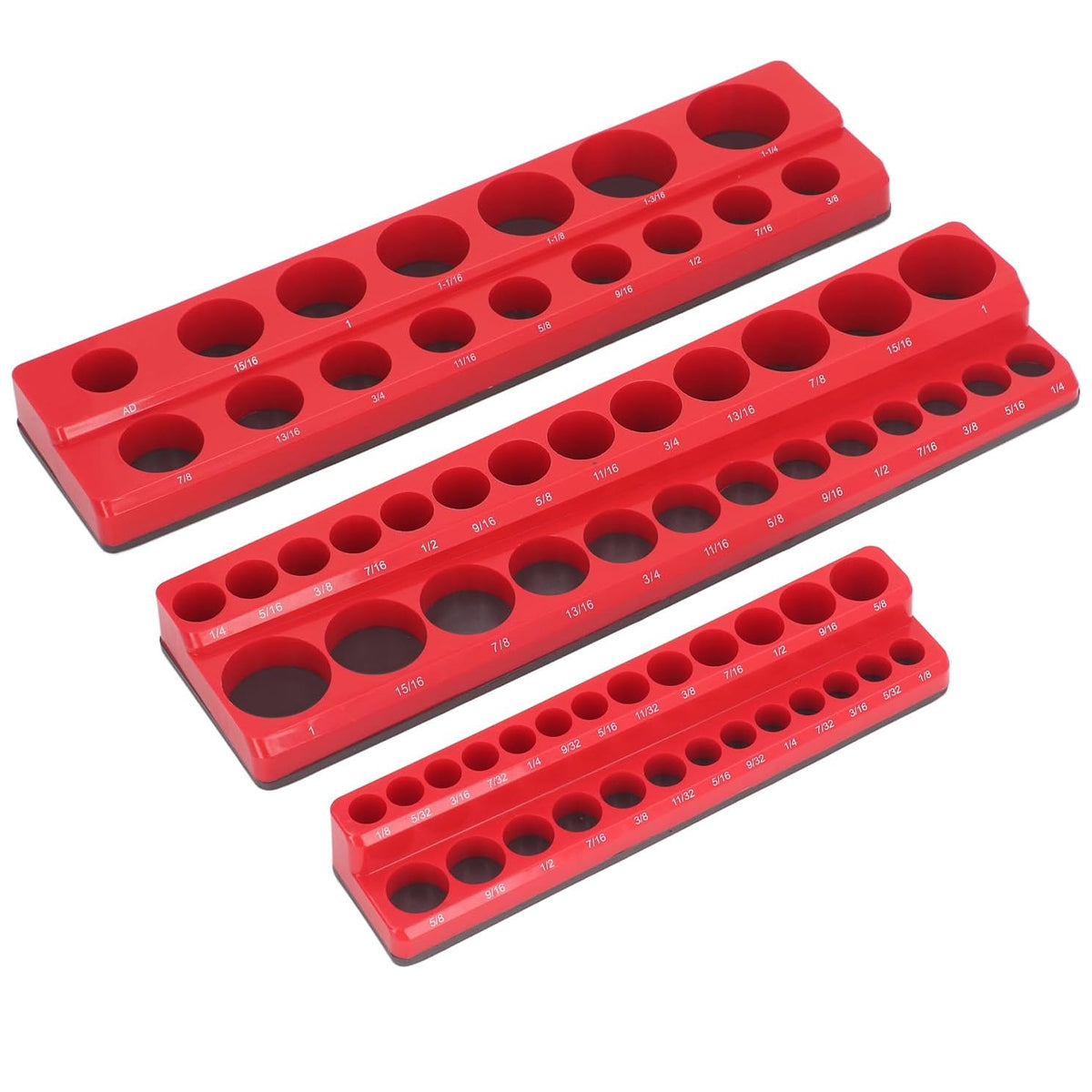 Magnetic Socket Storage Rack Organizer for 1/4, 3/8, 1/2-Inch Drives