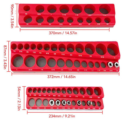Magnetic Socket Storage Rack Organizer for 1/4, 3/8, 1/2-Inch Drives