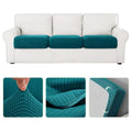 Premium Double Black Stretch Sofa Slipcover Elastic Couch Protector 4 Season