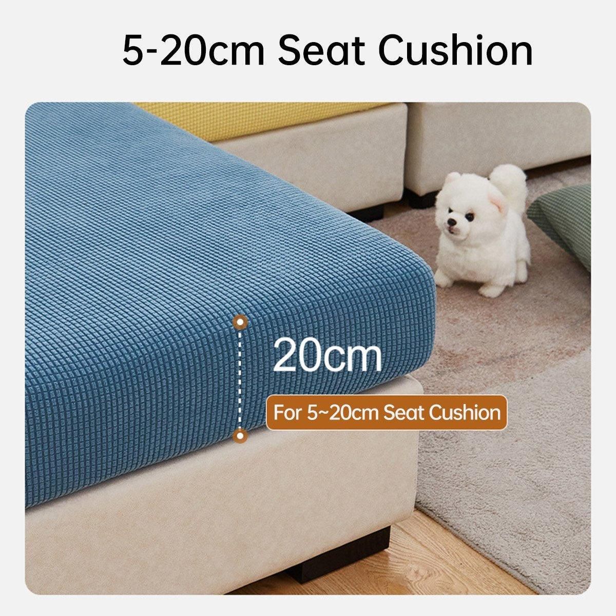 Premium Double Black Stretch Sofa Slipcover Elastic Couch Protector 4 Season