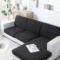 Premium Double Black Stretch Sofa Slipcover Elastic Couch Protector 4 Season