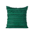 Premium Boho Tassel Fringe Cushion Cover – Green 45 x 45cm