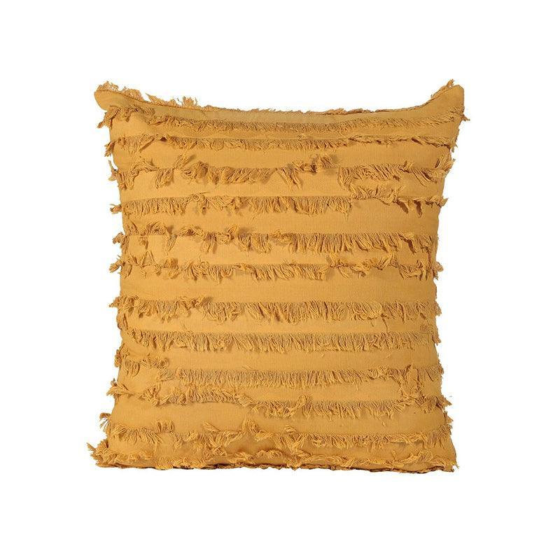 Premium Boho Tassel Fringe Cushion Cover – Khaki 45 x 45cm