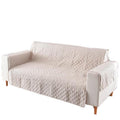 Premium 130x195cm Beige Quilted Pet Sofa Protector Couch Cover 2 Seater Machine Washable