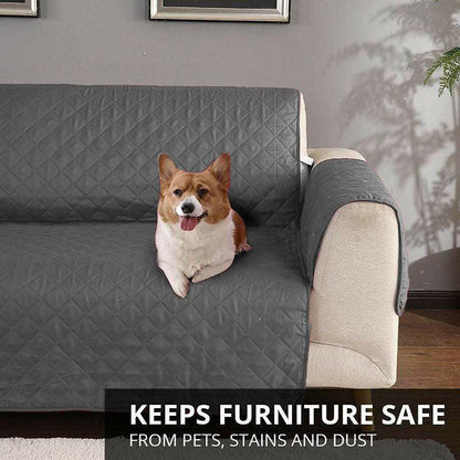 Premium Pet Sofa Protector Cover 190x195cm - Beige, Quilted & Water Repellent