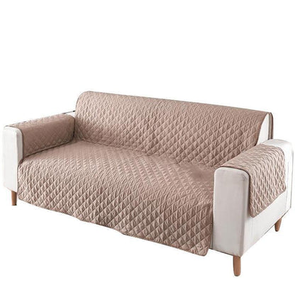 Premium Pet Sofa Protector Cover 190x195cm - Beige, Quilted & Water Repellent