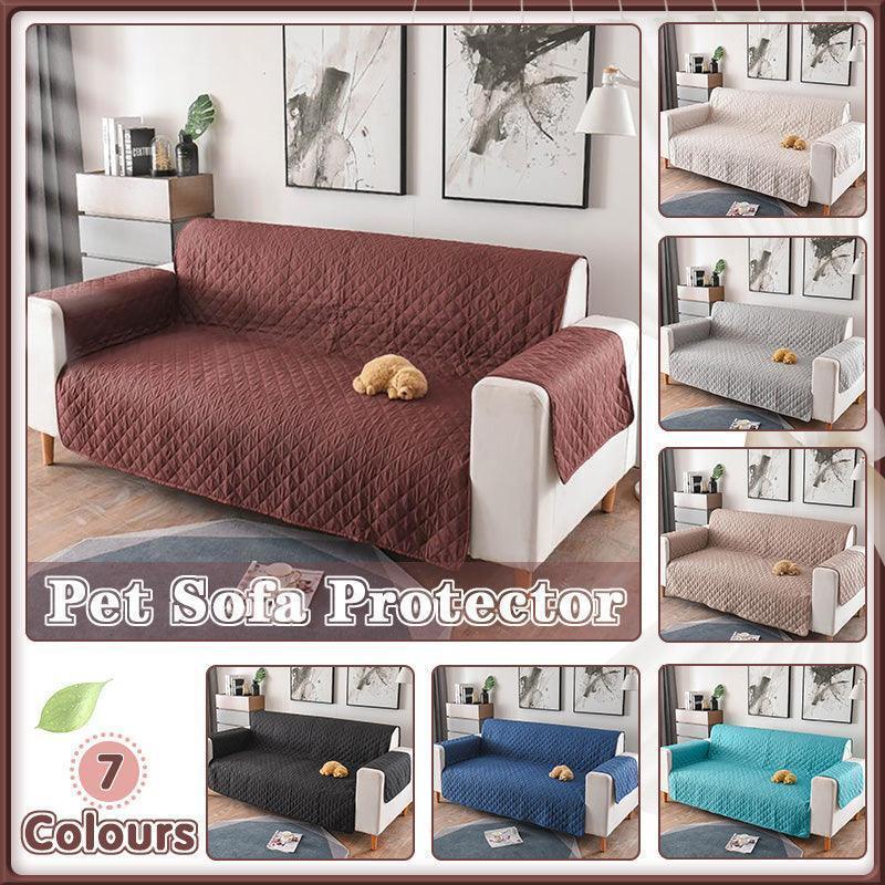 Premium Pet Sofa Protector Cover 190x195cm - Coffee, Quilted & Water Repellent