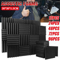 Premium 12PCS Acoustic Foam Soundproofing Panels 30x30cm Black