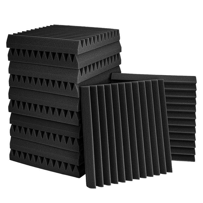 Premium 12PCS Acoustic Foam Soundproofing Panels 30x30cm Black