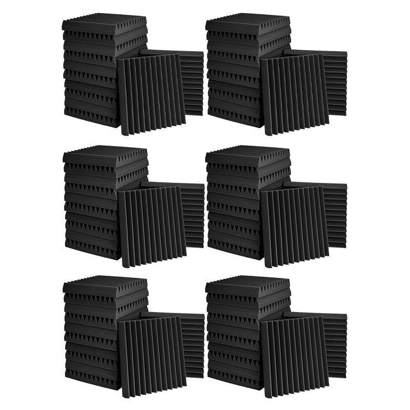 Premium 12PCS Acoustic Foam Soundproofing Panels 30x30cm Black