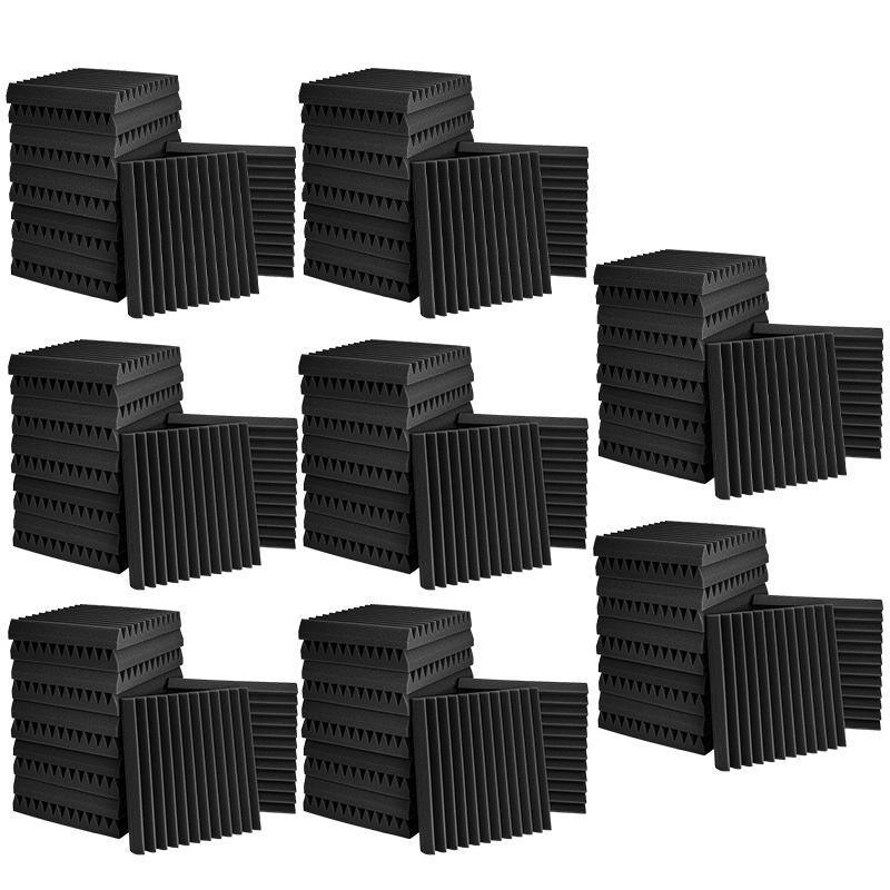 Premium 12PCS Acoustic Foam Soundproofing Panels 30x30cm Black
