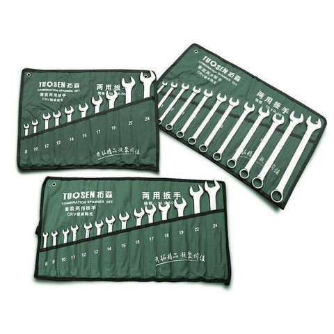 14-Piece Metric Spanner Set with Roll Bag 8mm to 24mm - SuperSaverAU - view 2