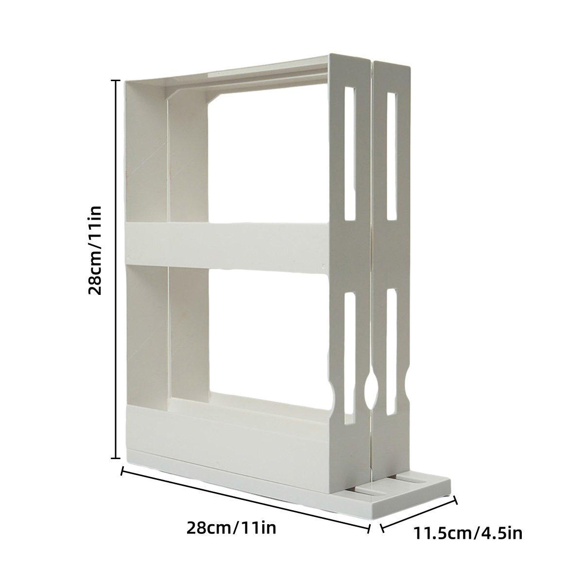 Rotating 2-Tier Spice Rack Kitchen Organizer for Easy Storage