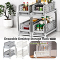 Premium Kitchen Sink Storage Rack - Plastic Drawer Organizer Shelf - Grey - SuperSaverAU - view 1