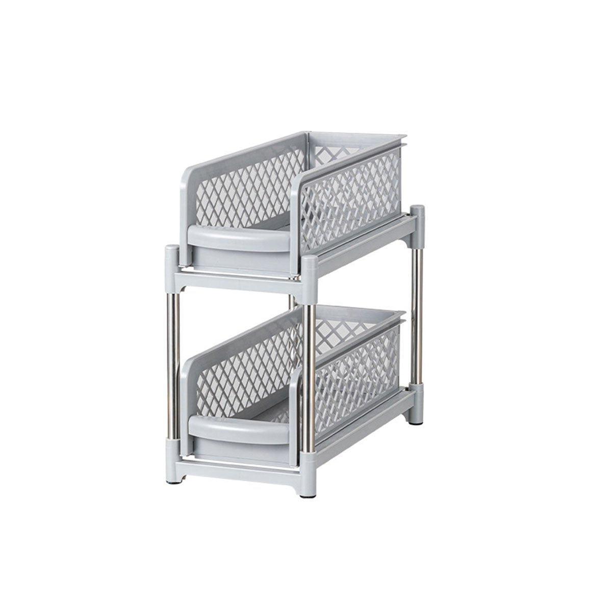 Premium Kitchen Sink Storage Rack - Plastic Drawer Organizer Shelf - Grey - SuperSaverAU - view 7