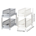 Premium Kitchen Sink Storage Rack - Plastic Drawer Organizer Shelf - White - SuperSaverAU - view 3