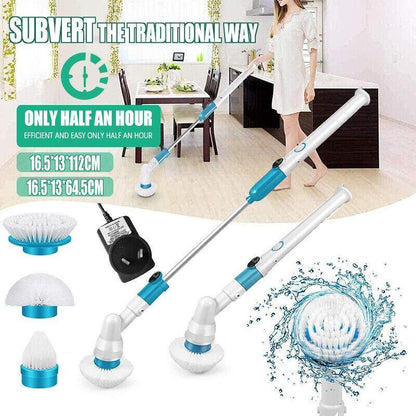 V528 Spin Scrubber Electric Cordless Cleaning Brush with 3 Brush Heads, 55x14x8.5cm