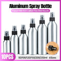Premium 10pcs 100ml Aluminium Fine Mist Spray Bottles Refillable Travel Sprayers