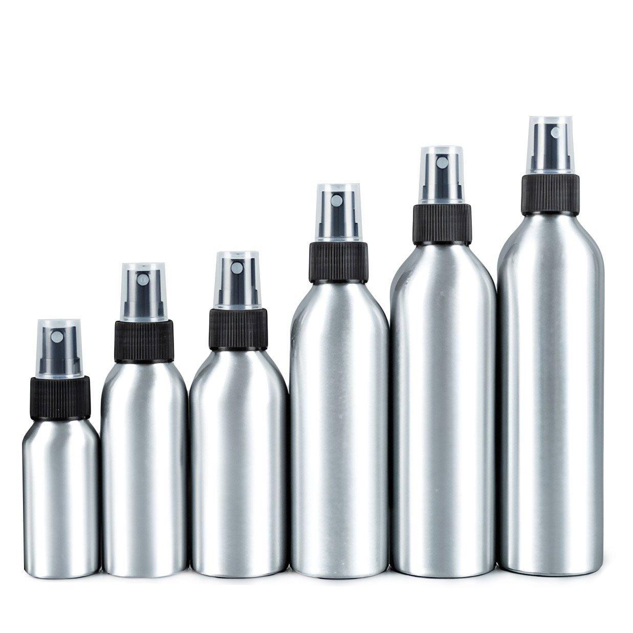 10pcs Refillable Aluminum Spray Bottles - 250ml - Premium
