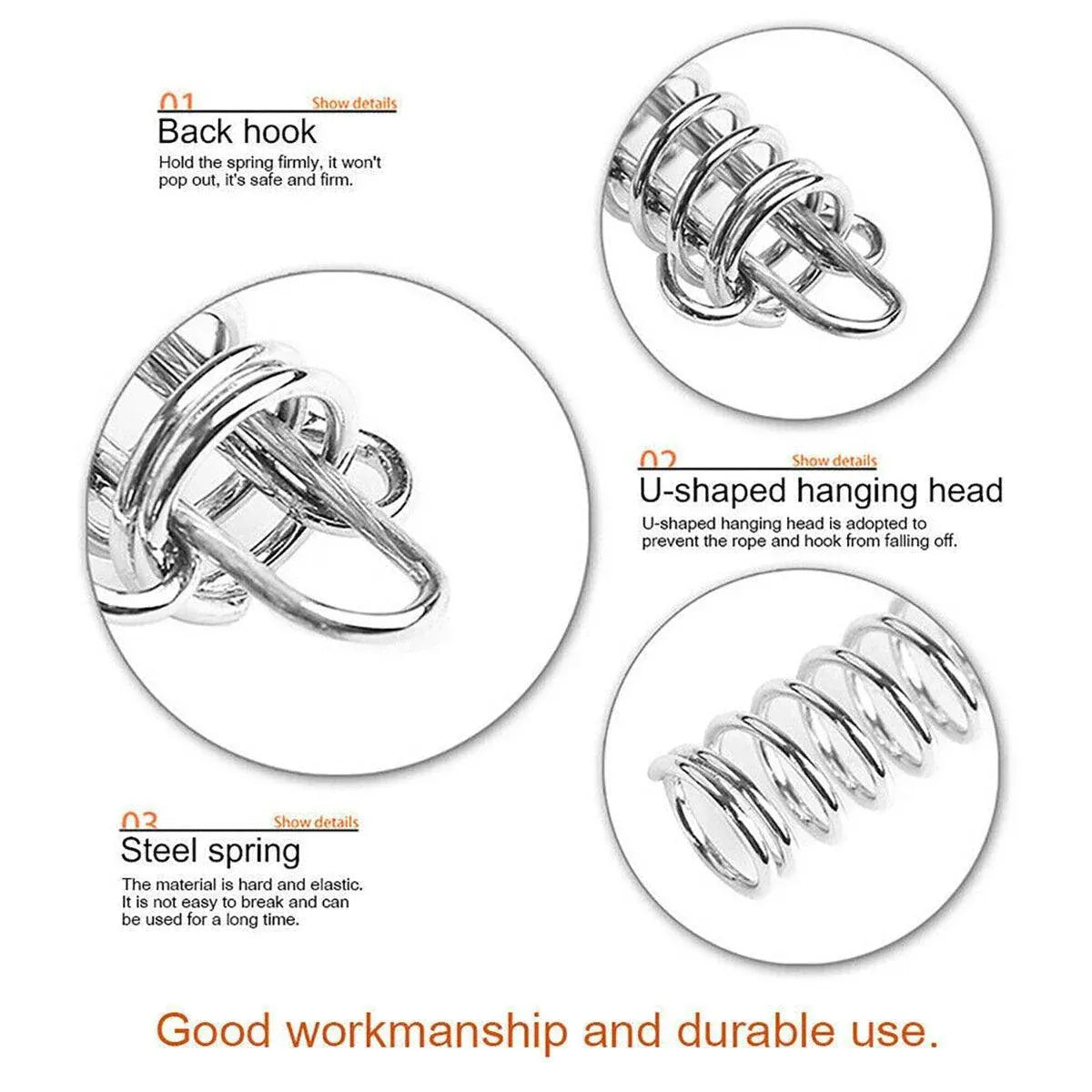 Premium Camping Tent Spring Rope Buckles - 5 Pair