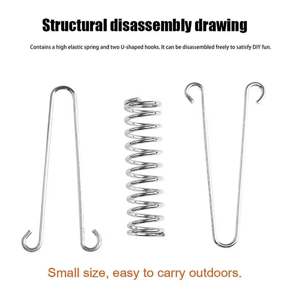 Premium Camping Tent Spring Rope Buckles - 5 Pair