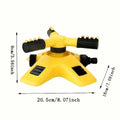 Premium 360° Rotating Lawn Sprinkler – Yellow