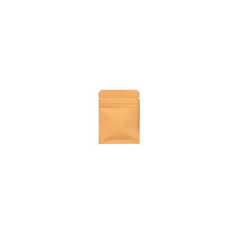 250 Pack Kraft Paper Mylar Resealable Pouches - 14x20cm
