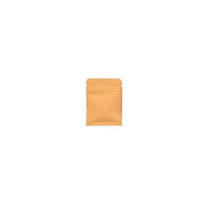 250 Pack Kraft Paper Mylar Resealable Pouches - 14x20cm