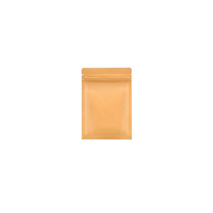 250 Pack Kraft Paper Mylar Resealable Pouches - 14x20cm