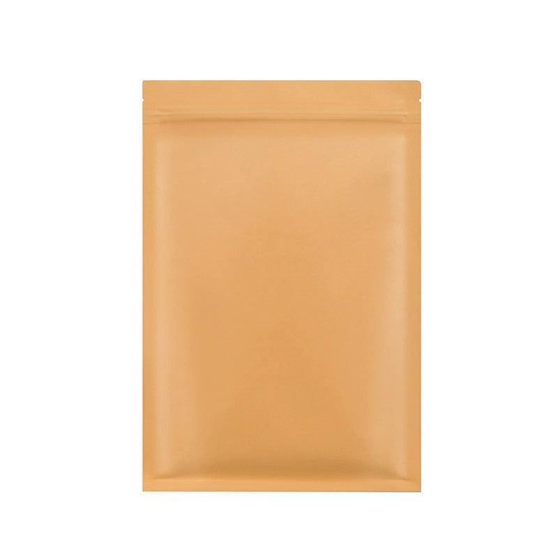 250 Pack Kraft Paper Mylar Resealable Pouches - 14x20cm