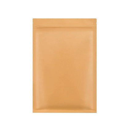 250 Pack Kraft Paper Mylar Resealable Pouches - 14x20cm