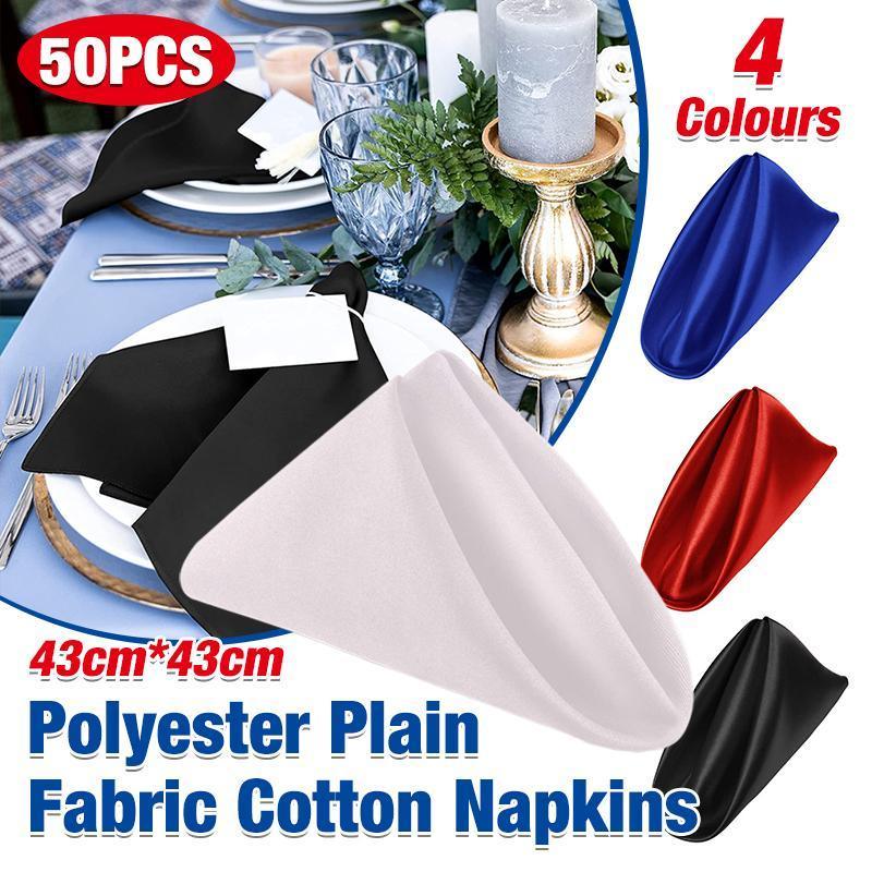 50PCS Red Polyester Napkins 43x43cm for Weddings & Events - SuperSaverAU - view 1