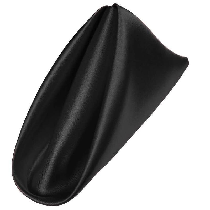 Premium Polyester Cloth Napkins – Black 43 x 43cm, 50 Pack